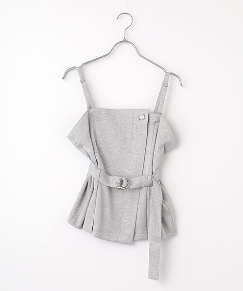 Dear Princess / ディア プリンセス キャミソール・チューブトップ | Hemp tone Twill　ビスチェ（グレー）