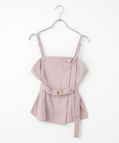 Dear Princess / ディア プリンセス キャミソール・チューブトップ | Hemp tone Twill　ビスチェ（ピンク）