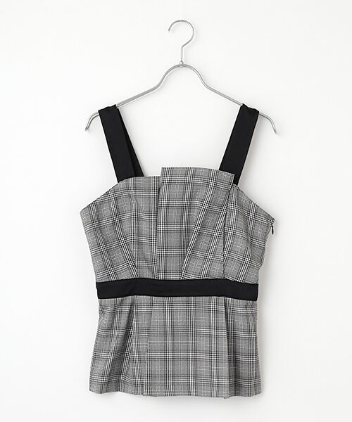 Dear Princess / ディア プリンセス キャミソール・チューブトップ | マルチチェック キャミビスチェ（グレー）