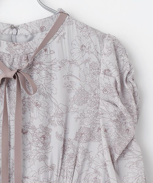 Dear Princess / ディア プリンセス ロング・マキシ丈ワンピース | 割繊デシンプリント　ワンピース | 詳細3