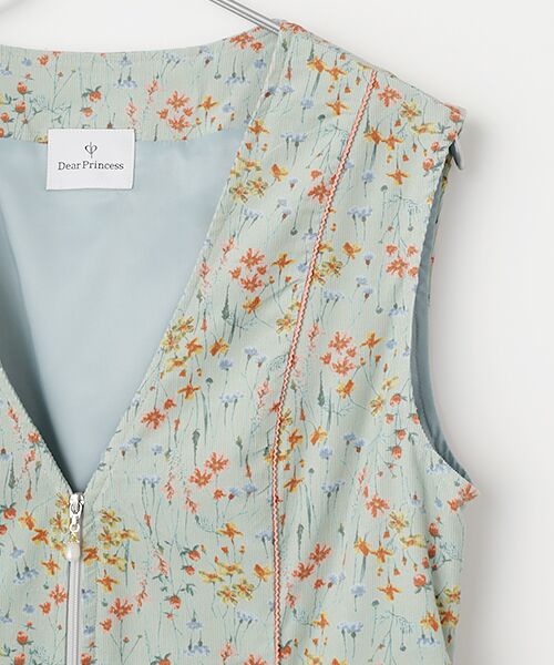 Dear Princess / ディア プリンセス ロング・マキシ丈ワンピース | 小花プリント コール天ワンピース | 詳細3