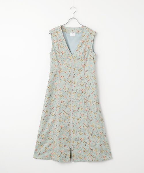 Dear Princess/ディア プリンセス 小花プリント コール天ワンピース グリーン 9(38)