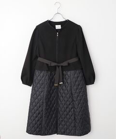 Dear Princess / ディア プリンセス その他アウター | 異素材ドッキング　ロングコート