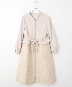 Dear Princess / ディア プリンセス その他アウター | 異素材ドッキング　ロングコート