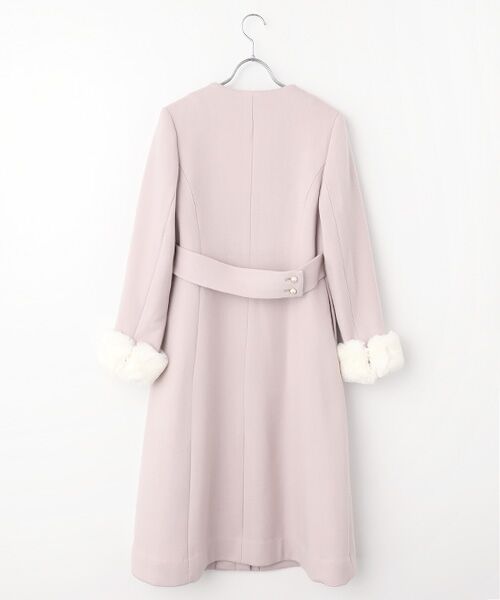 Dear Princess / ディア プリンセス その他アウター | 袖ファー　ノーカラーロングコート | 詳細2