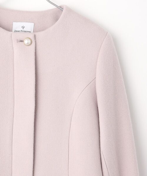 Dear Princess / ディア プリンセス その他アウター | 袖ファー　ノーカラーロングコート | 詳細3