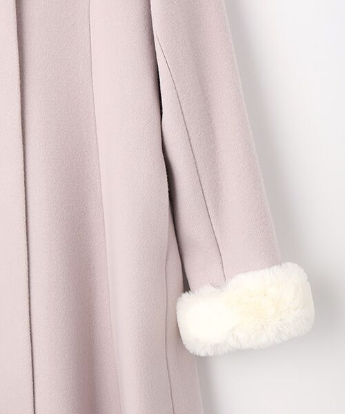 Dear Princess / ディア プリンセス その他アウター | 袖ファー　ノーカラーロングコート | 詳細4