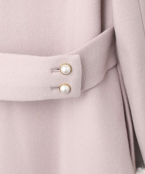 Dear Princess / ディア プリンセス その他アウター | 袖ファー　ノーカラーロングコート | 詳細5