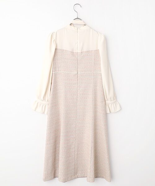 Dear Princess / ディア プリンセス ミニ・ひざ丈スカート | 異素材ドッキング　カラーツイードワンピース | 詳細2