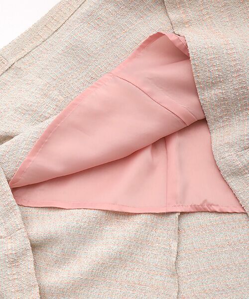 Dear Princess / ディア プリンセス ミニ・ひざ丈スカート | 異素材ドッキング　カラーツイードワンピース | 詳細6