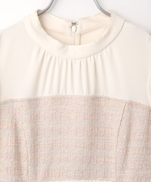 Dear Princess / ディア プリンセス ミニ・ひざ丈スカート | 異素材ドッキング　カラーツイードワンピース | 詳細9