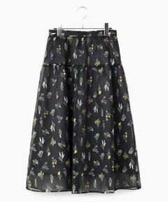 Dear Princess / ディア プリンセス ミニ・ひざ丈スカート | ボタニカルプリント　ティアードスカート