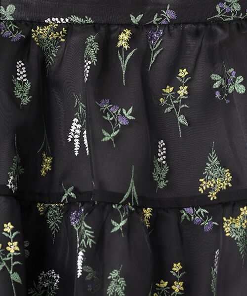 Dear Princess / ディア プリンセス ミニ・ひざ丈スカート | ボタニカルプリント　ティアードスカート | 詳細1