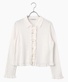 Dear Princess / ディア プリンセス カーディガン・ボレロ | 変形リブ　衿つきカーディガン