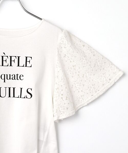 Dear Princess / ディア プリンセス Tシャツ | シルケット天竺　袖レース　カットソー | 詳細2