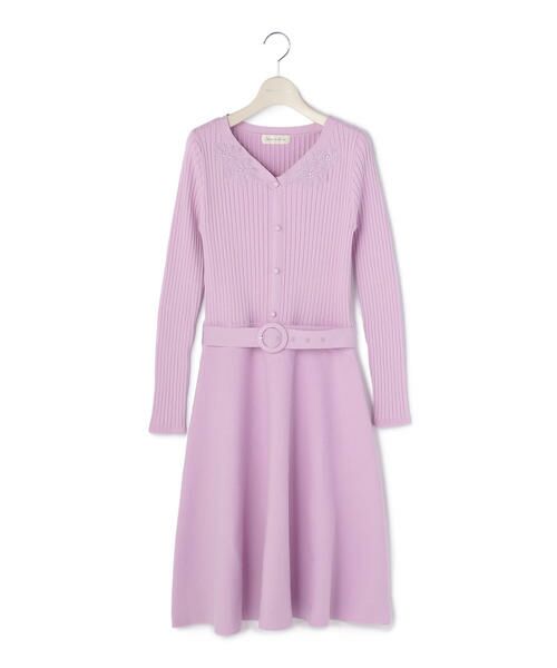 刺繍リブニットワンピース ロング マキシ丈ワンピース Debut De Fiore デビュードフィオレ ファッション通販 タカシマヤファッションスクエア