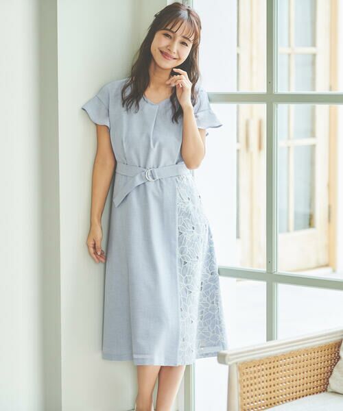 セール サイドカットワークワンピース ロング マキシ丈ワンピース Debut De Fiore デビュードフィオレ ファッション通販 タカシマヤファッションスクエア