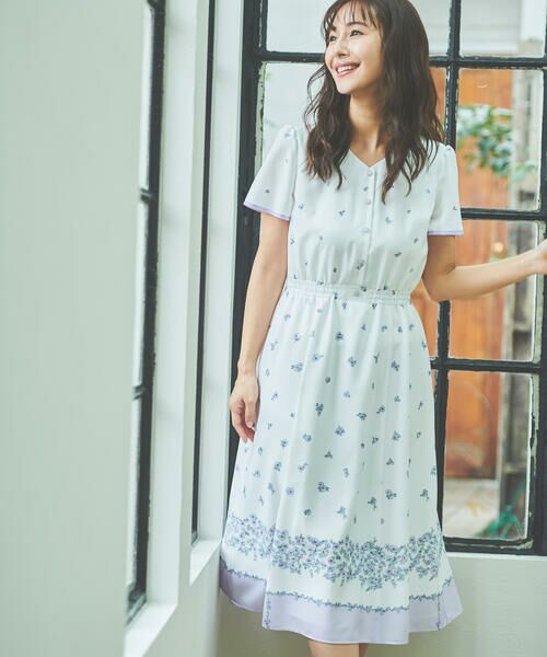 セール 裾フラワー切り替えワンピース ロング マキシ丈ワンピース Debut De Fiore デビュードフィオレ ファッション通販 タカシマヤファッションスクエア