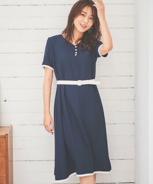 セール バイカラーサックワンピース ロング マキシ丈ワンピース Debut De Fiore デビュードフィオレ ファッション通販 タカシマヤファッションスクエア