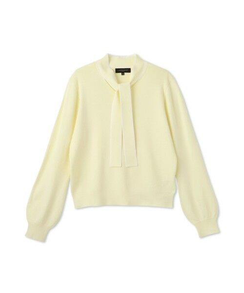 DE CLASSE LAUTREAMONT/デュクラス ロートレアモン 配色ボウタイニット イエロー 9号 DE CLASSE LAUTREAMONT/デュクラス ロートレアモン 配色ボウタイニット イエロー 9号