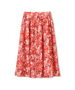 DE CLASSE LAUTREAMONT / デュクラス ロートレアモン ミニ・ひざ丈スカート | フローラルプリントスカート≪洗濯機で洗える≫