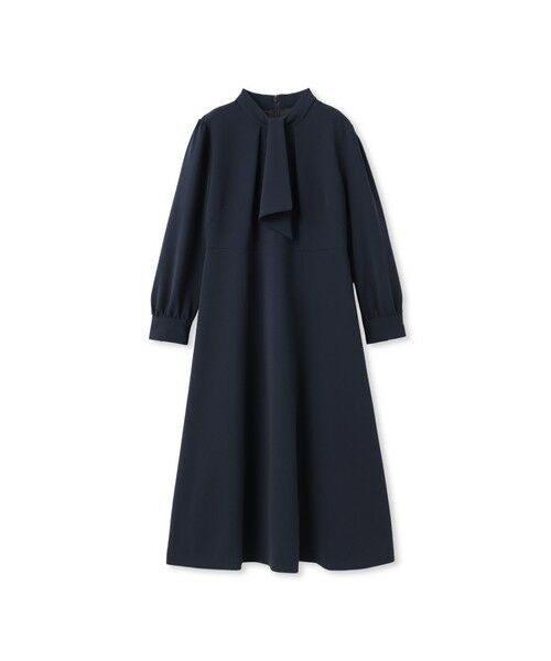 DE CLASSE LAUTREAMONT/デュクラス ロートレアモン ボウタイフレアワンピース ネイビー 11号 DE CLASSE LAUTREAMONT/デュクラス ロートレアモン ボウタイフレアワンピース ネイビー 11号