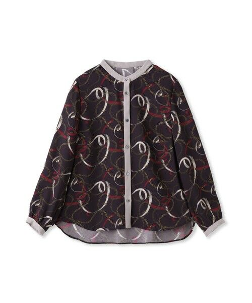 DE CLASSE LAUTREAMONT/デュクラス ロートレアモン チェーンベルトプリントブラウス ブラウン系その他 9号