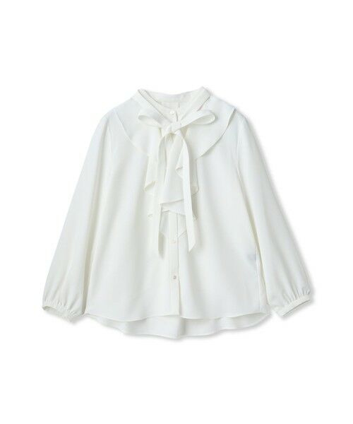 DE CLASSE LAUTREAMONT/デュクラス ロートレアモン バックサテンブラウス オフホワイト 9号