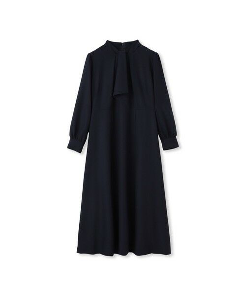 DE CLASSE LAUTREAMONT / デュクラス ロートレアモン ロング・マキシ丈ワンピース | バックサテンジョーゼットワンピース（ネイビー）
