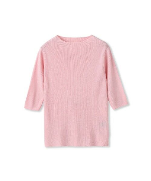 DE CLASSE LAUTREAMONT / デュクラス ロートレアモン ニット・セーター | シルクコンリブ5分袖プルオーバー（ピンク）