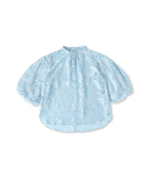 DE CLASSE LAUTREAMONT / デュクラス ロートレアモン シャツ・ブラウス | フラワーオパールプリントブラウス（ライトブルー）