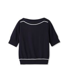 DE CLASSE LAUTREAMONT / デュクラス ロートレアモン ニット・セーター | 配色ラインハーフスリーブプルオーバー