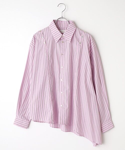 Denim Denim Denim / デニム デニム デニム シャツ・ブラウス | アシンメトリーシャツ（ピンク）