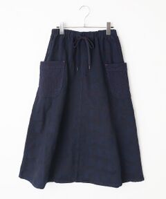 Denim Denim Denim / デニム デニム デニム ロング・マキシ丈スカート | 刺し子スカート