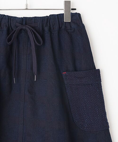 Denim Denim Denim / デニム デニム デニム ロング・マキシ丈スカート | 刺し子スカート | 詳細2