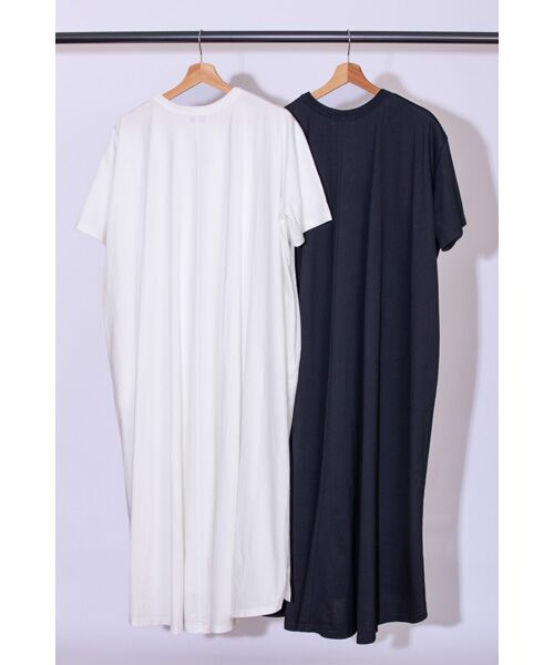 Denim Denim Denim / デニム デニム デニム ロング・マキシ丈ワンピース | 40Jersy Back Flare OP | 詳細3