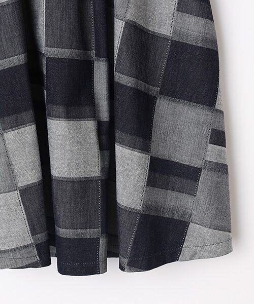 Denim Denim Denim / デニム デニム デニム デニムスカート | パッチワーク風ジャガードスカート | 詳細6