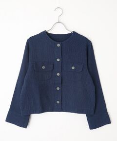 Denim Denim Denim / デニム デニム デニム Gジャン・デニムジャケット | ワッフルノーカラージャケット