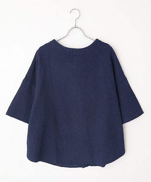 Denim Denim Denim / デニム デニム デニム シャツ・ブラウス | ワッフルBIGシルエットシャツ（ネイビー）