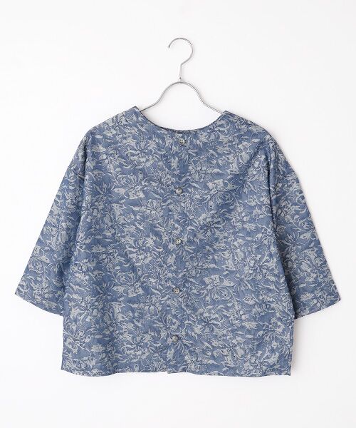 Denim Denim Denim / デニム デニム デニム シャツ・ブラウス | リバティ七分袖シャツ（ネイビー）