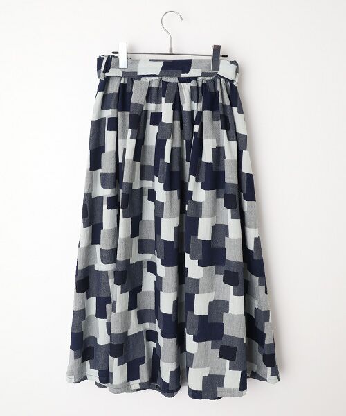 Denim Denim Denim / デニム デニム デニム デニムスカート | パッチワークタックロングスカート | 詳細1