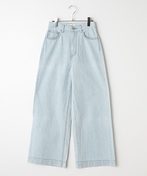 Denim Denim Denim / デニム デニム デニム デニムパンツ | ハイウエストワイドバギーデニムパンツ（ブリーチ）