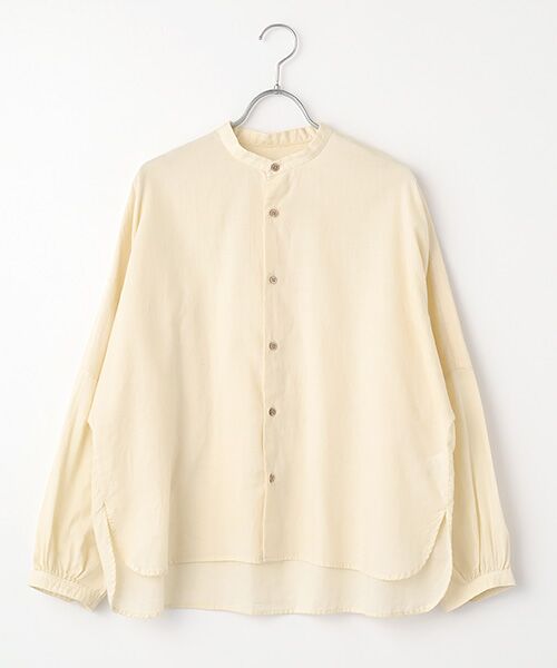 Denim Denim Denim / デニム デニム デニム シャツ・ブラウス | FDTバンドカラーゆったりシャツ（抹茶）