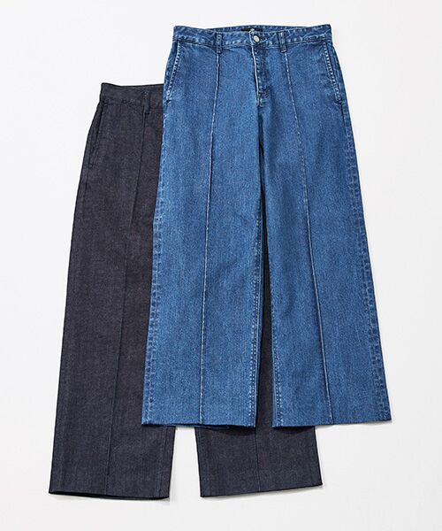 DENIM STYLE LAB / デニムスタイルラボ デニムパンツ | デニムパンツ（PINTUCK WIDE PANTS）（MEDIUM INDIGO）