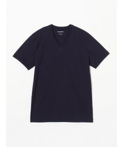 甘撚度詰天竺VネックTシャツ