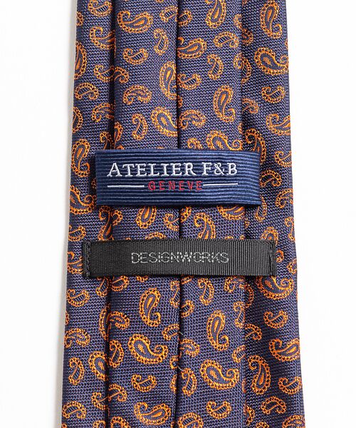 DESIGNWORKS / デザインワークス ネクタイ | ATELIER F&B ネクタイ　ペイズリー柄　オレンジ | 詳細4