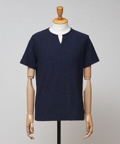 ミニパイル キーネックＴシャツ