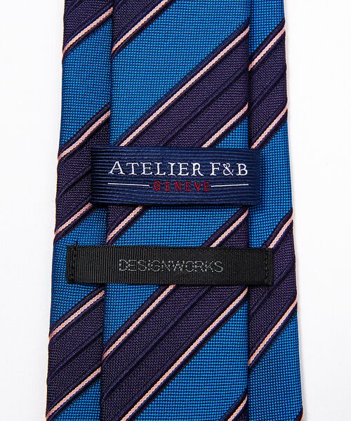 DESIGNWORKS / デザインワークス ネクタイ | ATELIER F&B　ネクタイ　レールストライプ　ブルー | 詳細2
