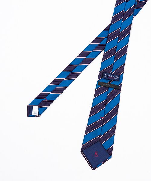 DESIGNWORKS / デザインワークス ネクタイ | ATELIER F&B　ネクタイ　レールストライプ　ブルー | 詳細5