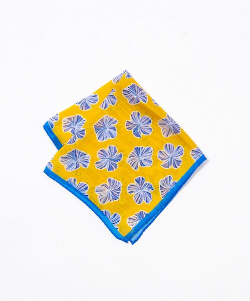 DESIGNWORKS / デザインワークス バンダナ・スカーフ | ATELIER F&B ポケットチーフ　フラワー柄（イエロー）